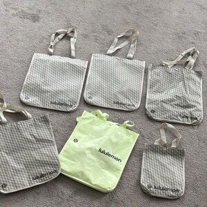 lululemon athletica Gray and Green Tote Bags